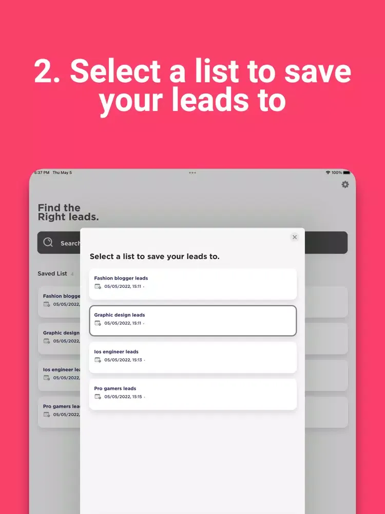 Easylead for LinkedIn iPad  Screenshots