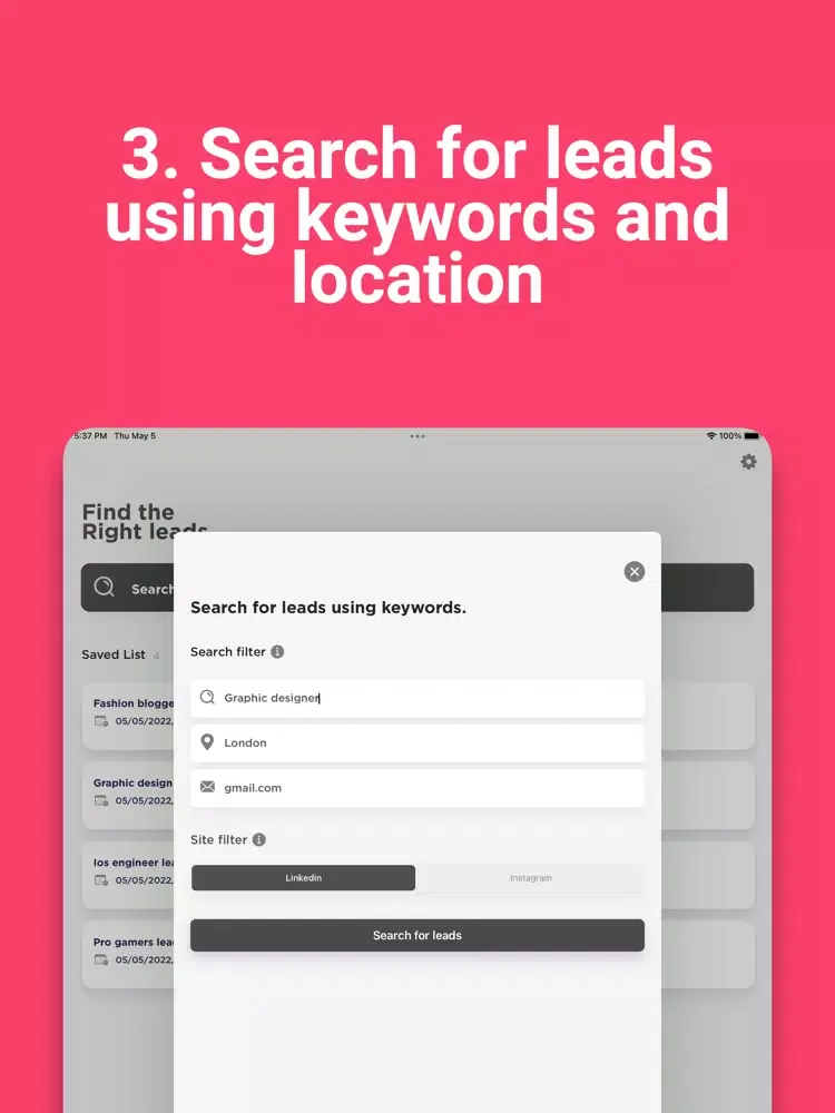 Easylead for LinkedIn iPad  Screenshots