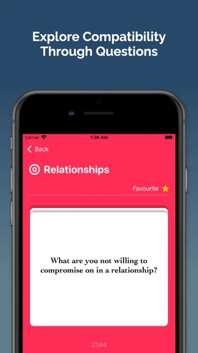 Capturas de tela do BCompatible. Dating Questions