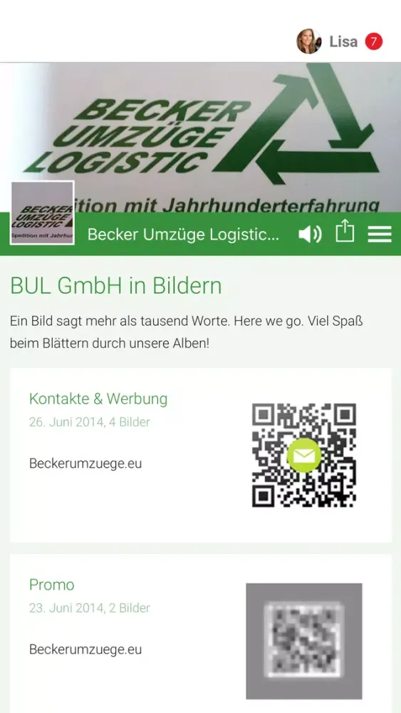 Ảnh chụp màn hình của Becker Umzüge Logistic GmbH