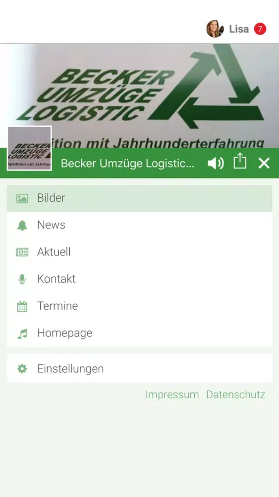 Ảnh chụp màn hình của Becker Umzüge Logistic GmbH