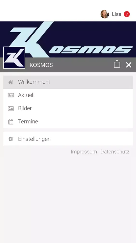 Скриншоты KOSMOS APP