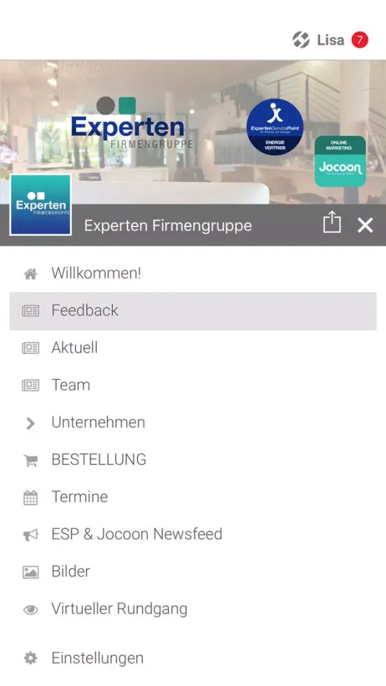 Tangkapan layar Experten Firmengruppe