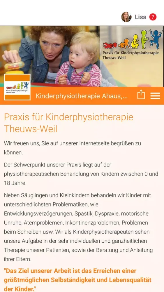 Kinderphysiotherapie Ahaus NRW应用截图