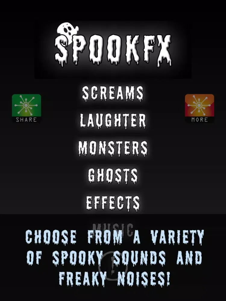 Spook FX Scary Halloween Sounds iPad  स्क्रीनशॉट