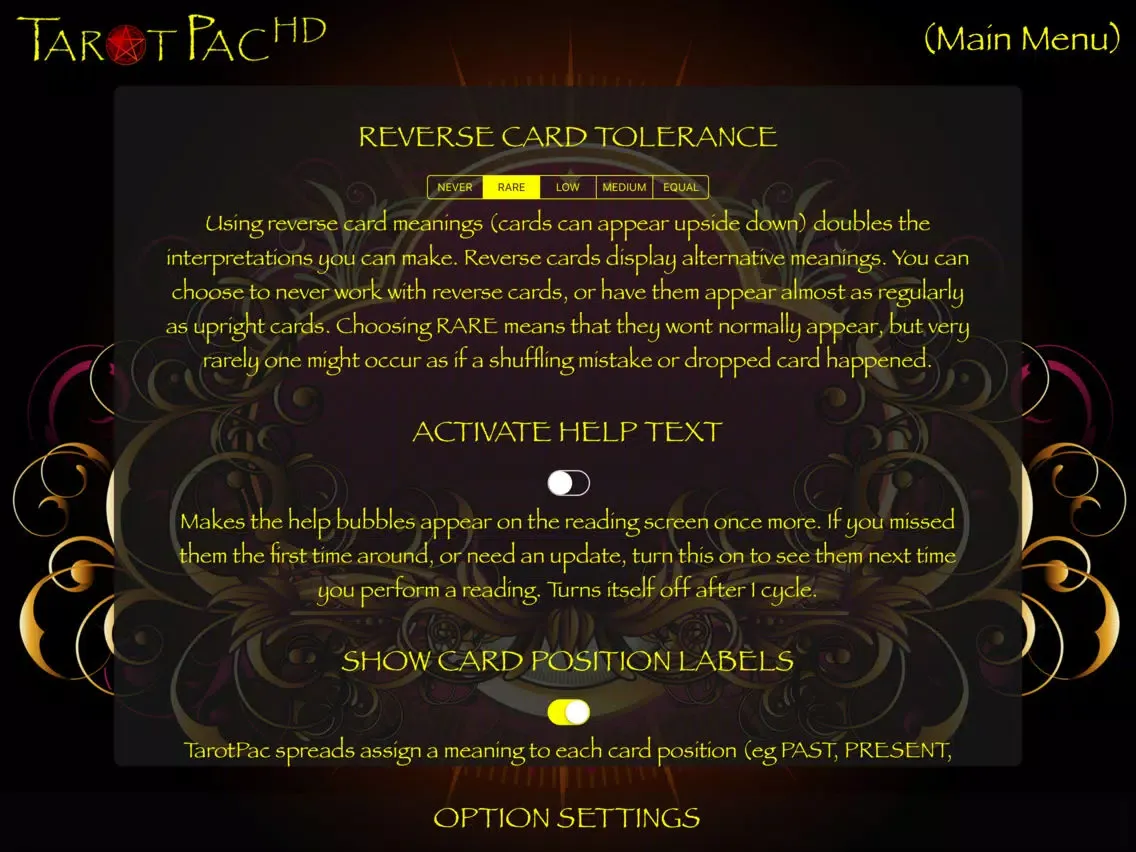 Ảnh chụp màn hình của TarotPac Tarot Cards HD iPad 