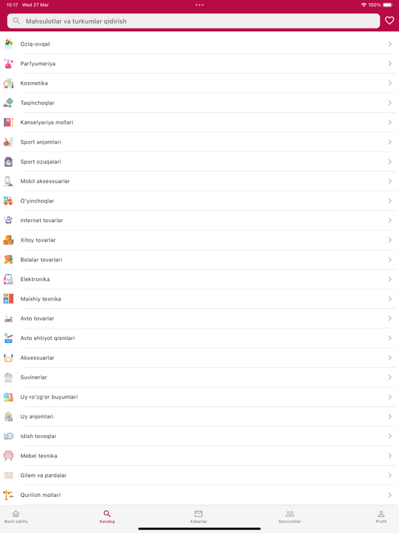 Screenshot di TOCHKA.UZ iPad 