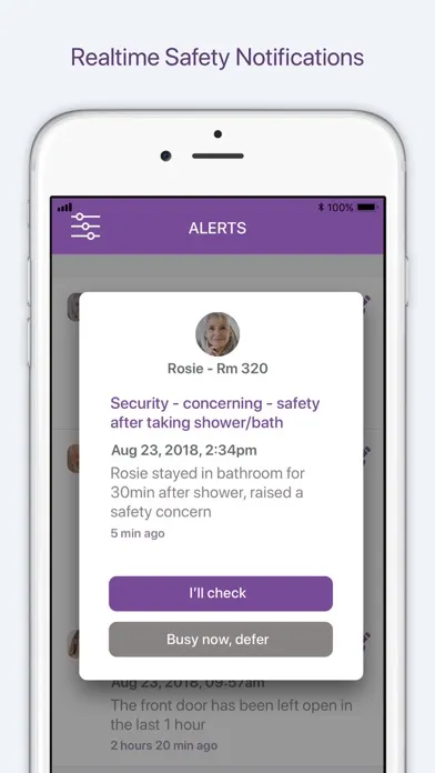 Vericare Alert Screenshots
