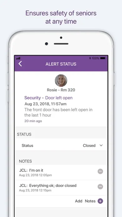 Vericare Alert Screenshots