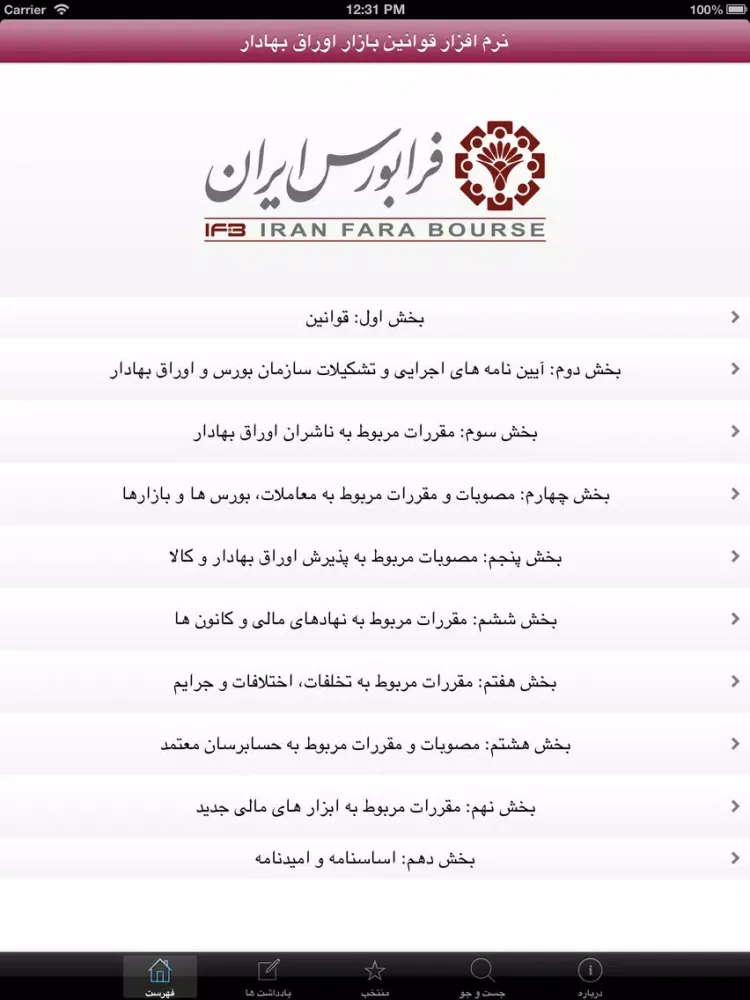 تصاویر IFB Rules iPad 