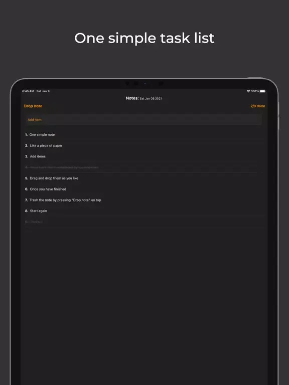 Ảnh chụp màn hình của TodaysNotes: One Note Only iPad 
