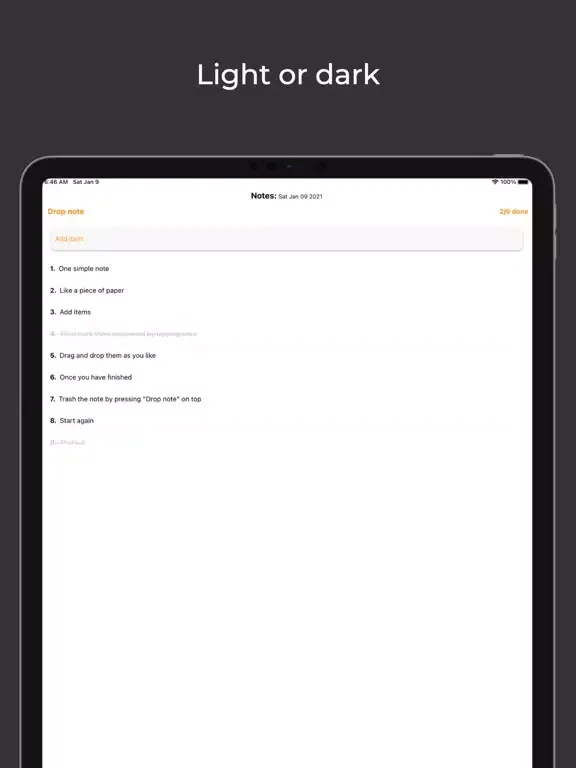 Ảnh chụp màn hình của TodaysNotes: One Note Only iPad 