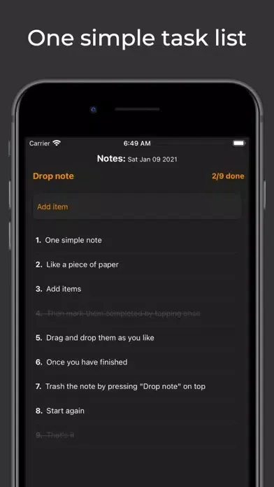 Ảnh chụp màn hình của TodaysNotes: One Note Only