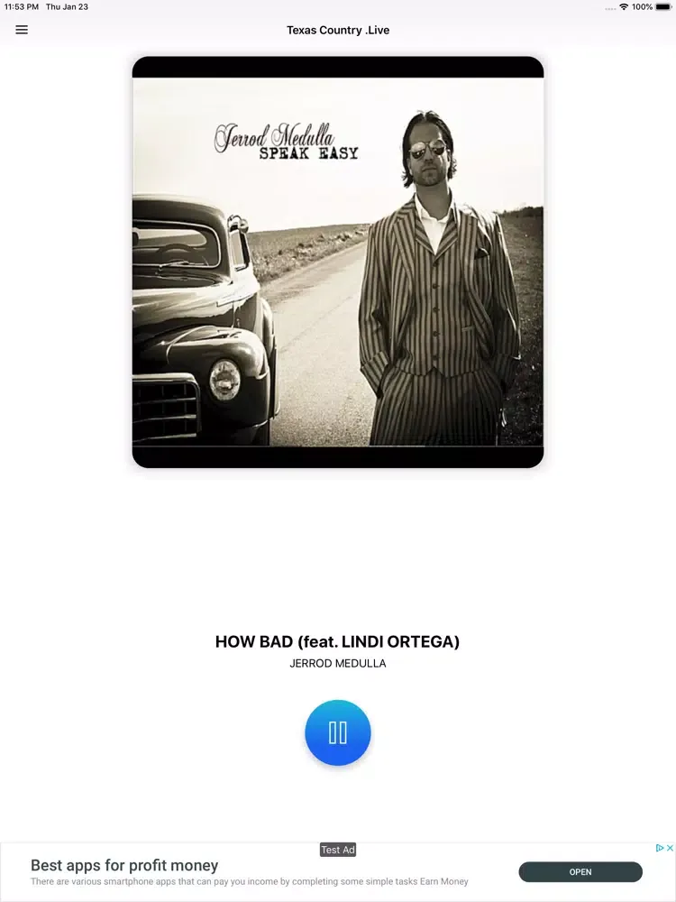Ảnh chụp màn hình của Texas Country .Live iPad 