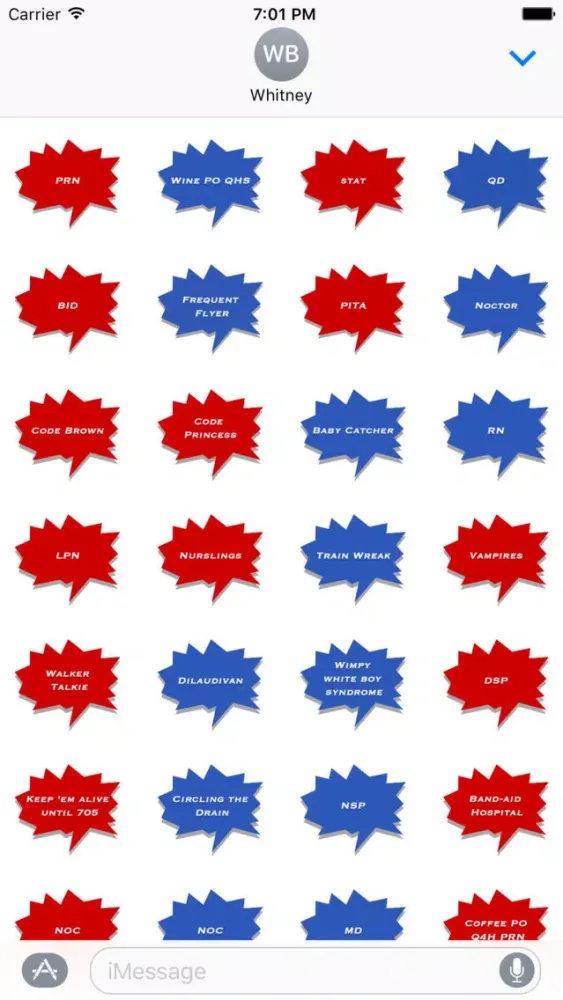 Ảnh chụp màn hình của Nurse Slang - Sticker Pack