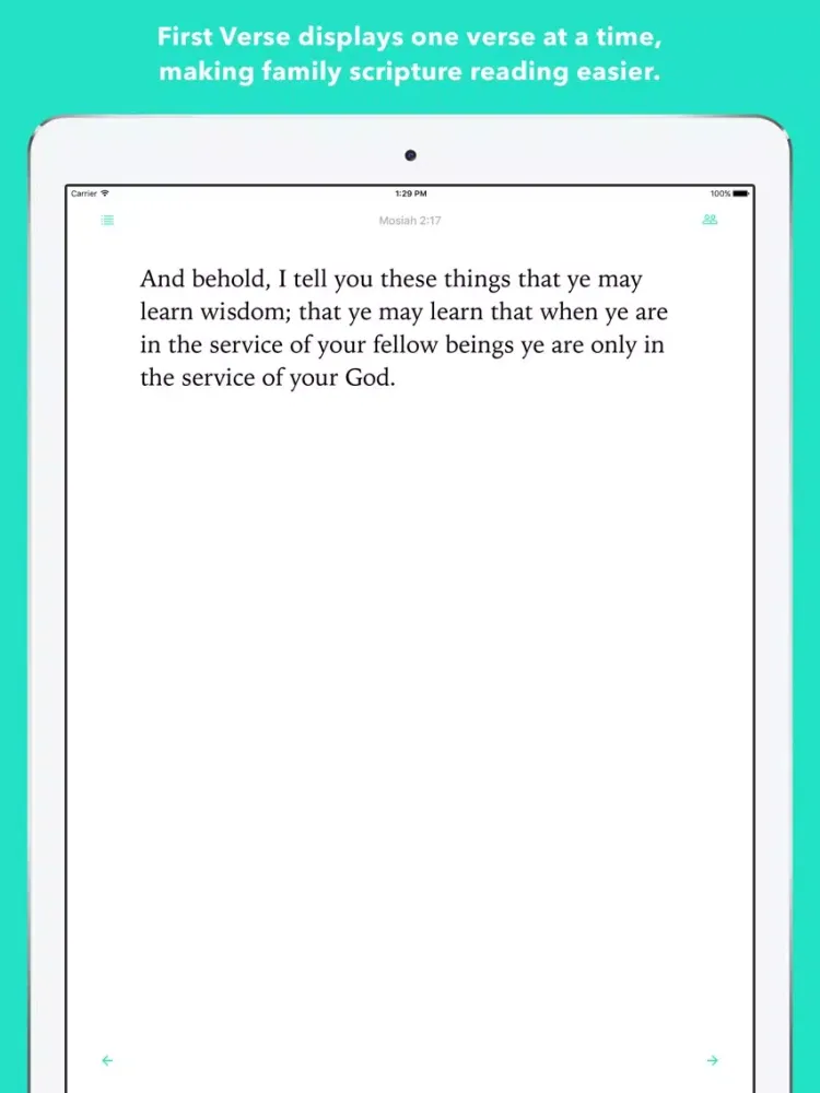 Скриншоты First Verse - Simplified Scriptures for Families iPad 