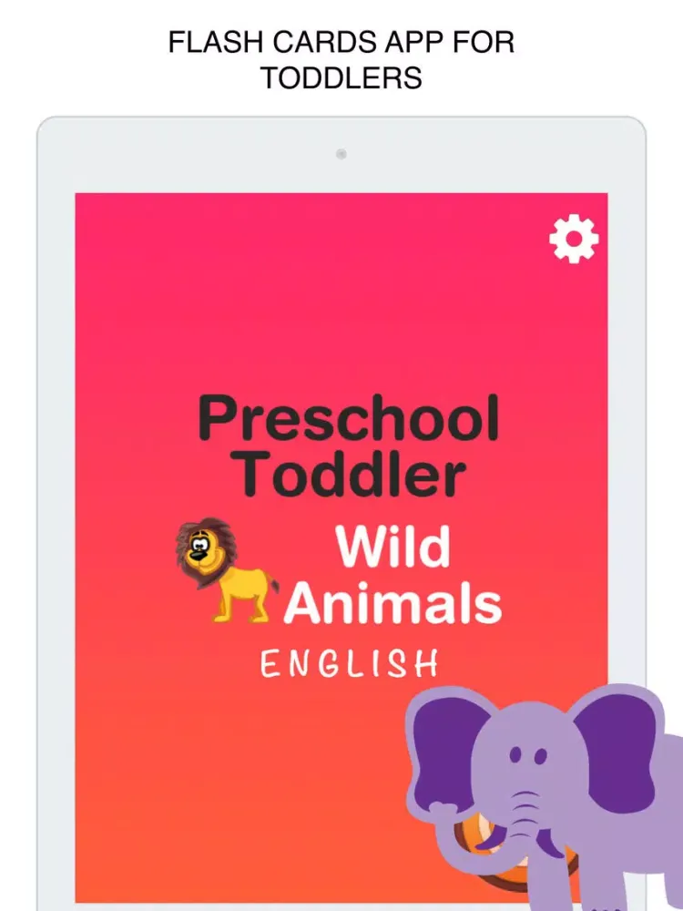 Wild Animals Flashcard for babies and preschool iPad  سکرین شاٹس