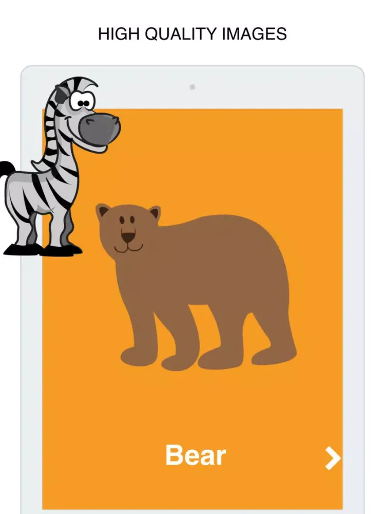 Wild Animals Flashcard for babies and preschool iPad  سکرین شاٹس