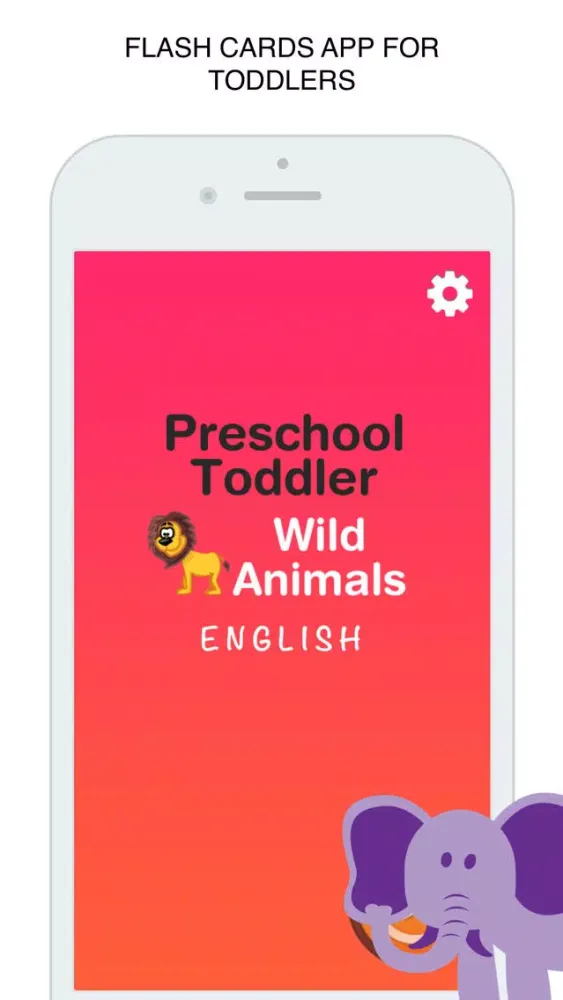 Wild Animals Flashcard for babies and preschool سکرین شاٹس