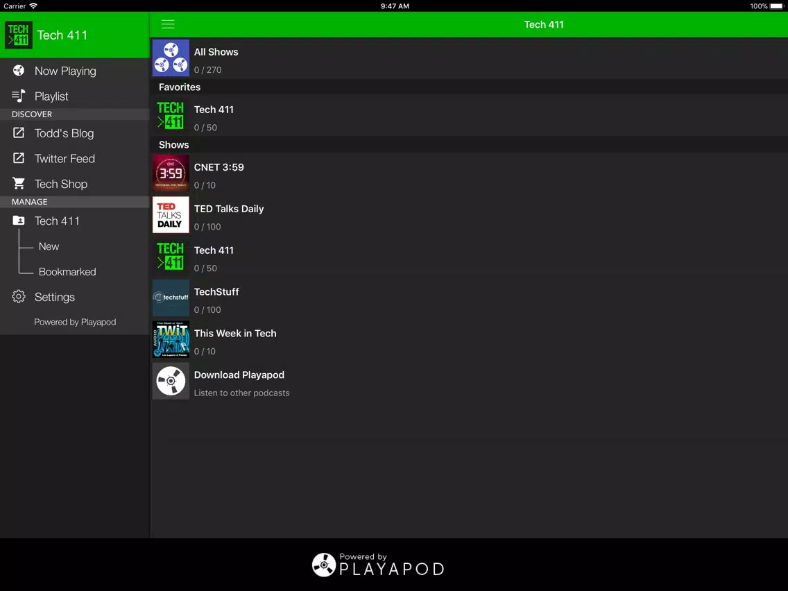 Tech 411 Show iPad  Screenshots