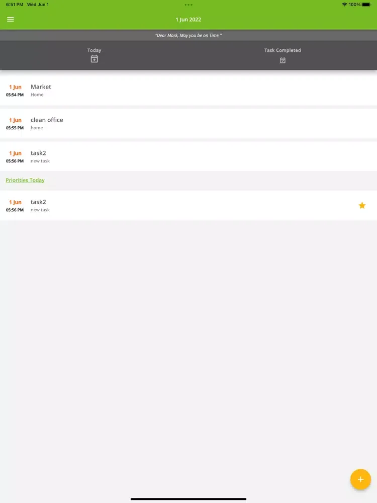 Master Taskly iPad  स्क्रीनशॉट