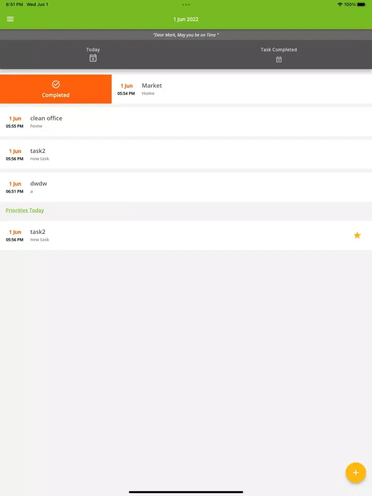 Master Taskly iPad  स्क्रीनशॉट