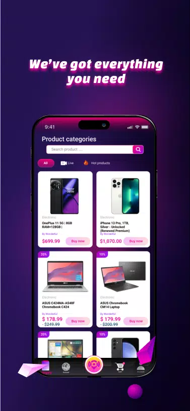 NOW Market Screenshots