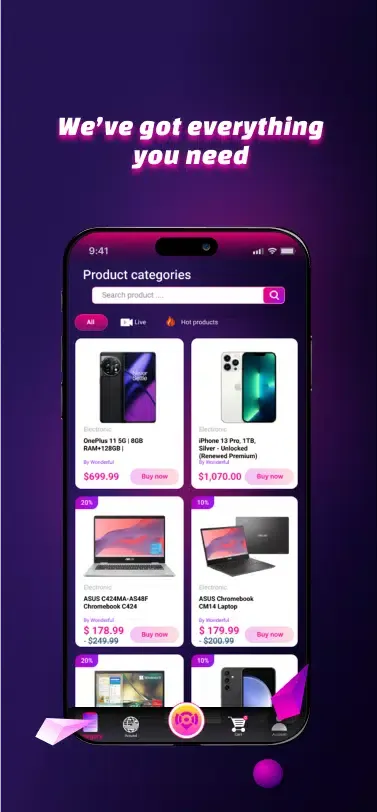 NOW Market Screenshots