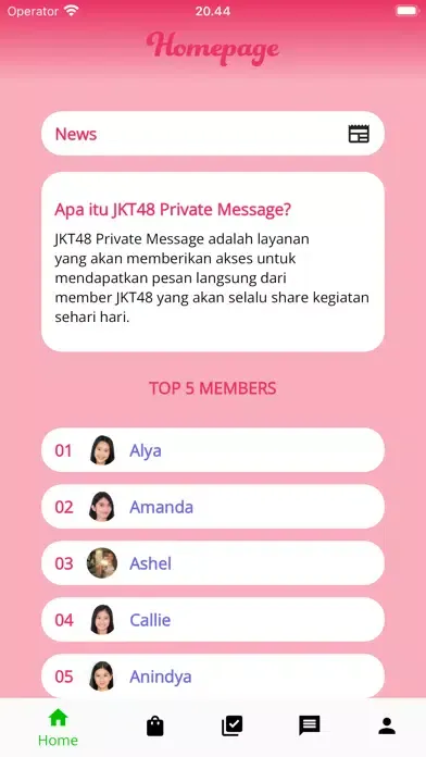 JKT48 Private Message سکرین شاٹس
