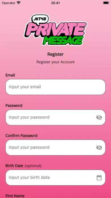 JKT48 Private Message سکرین شاٹس