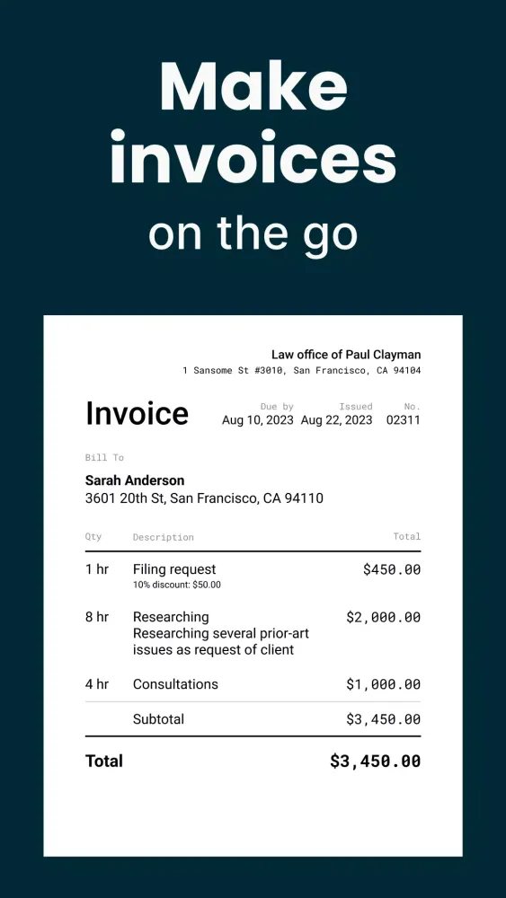 Invoice Maker & Receipt App Screenshots