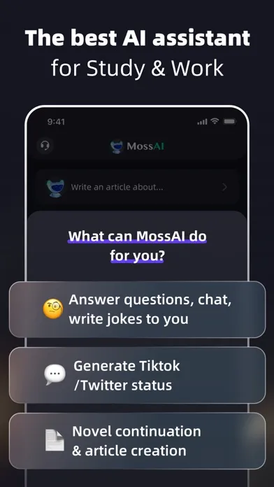 MossAI - AI Art & Chatbot スクリーンショット