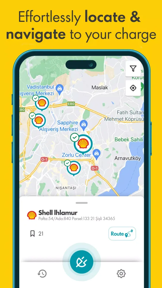 ภาพหน้าจอของ Shell Recharge Türkiye