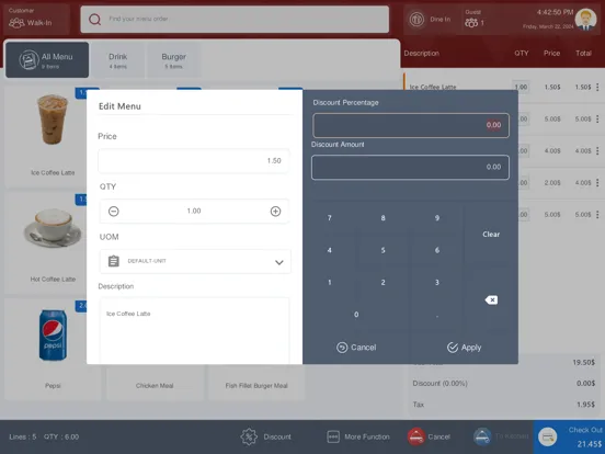 Screenshot di T.O Restaurant POS iPad 
