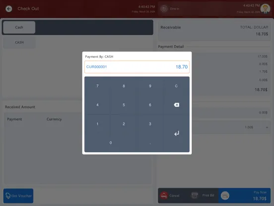 Screenshot di T.O Restaurant POS iPad 