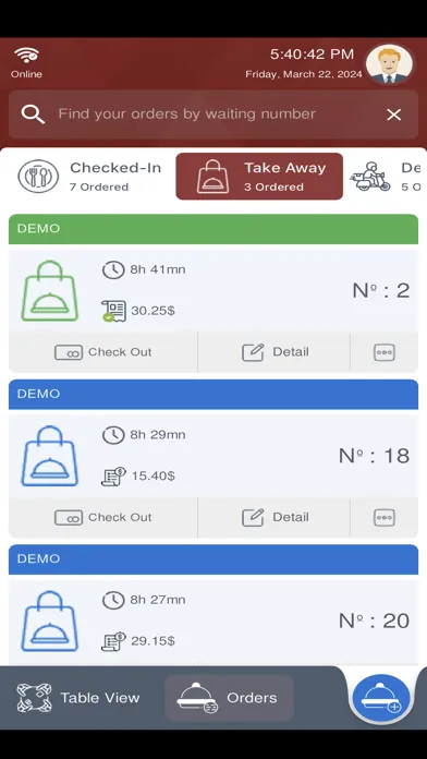 Screenshot di T.O Restaurant POS