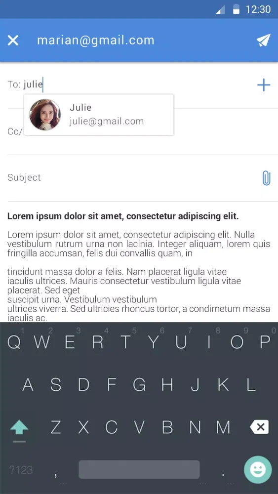 Email Screenshots
