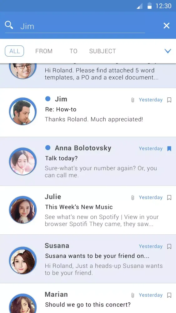 Email Screenshots