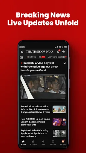 Times Of India - News Updates Screenshots