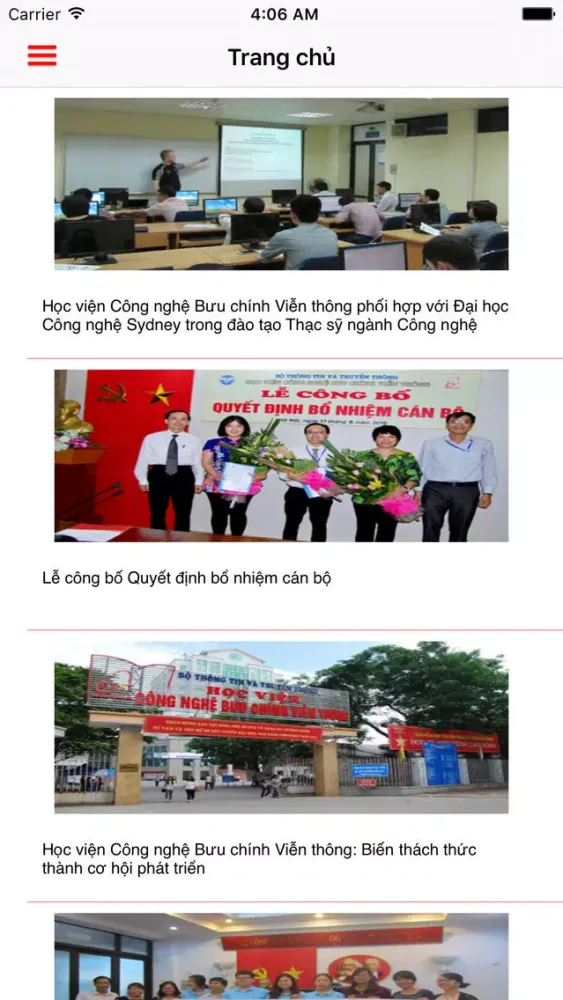 Tangkapan layar Tôi Yêu PTIT