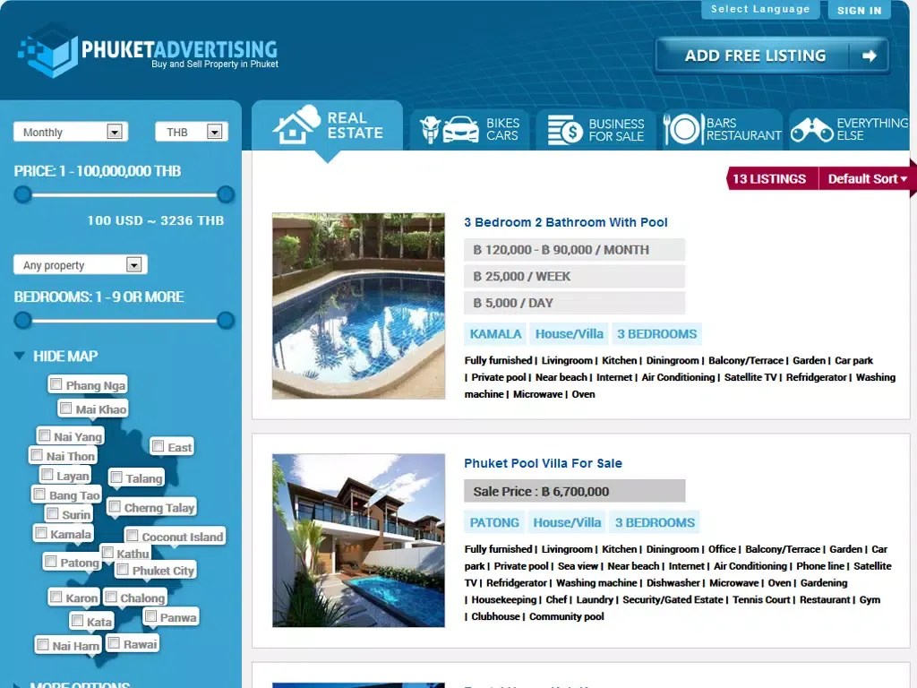 Phuket Advertising iPad  Screenshots