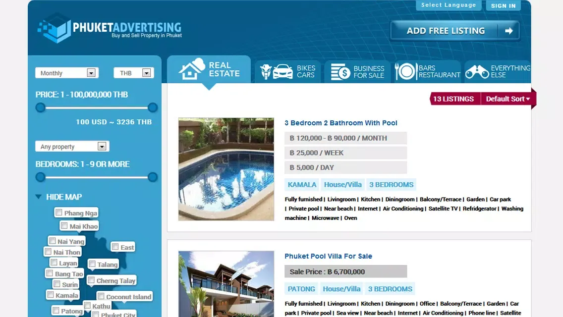 Phuket Advertising Screenshots