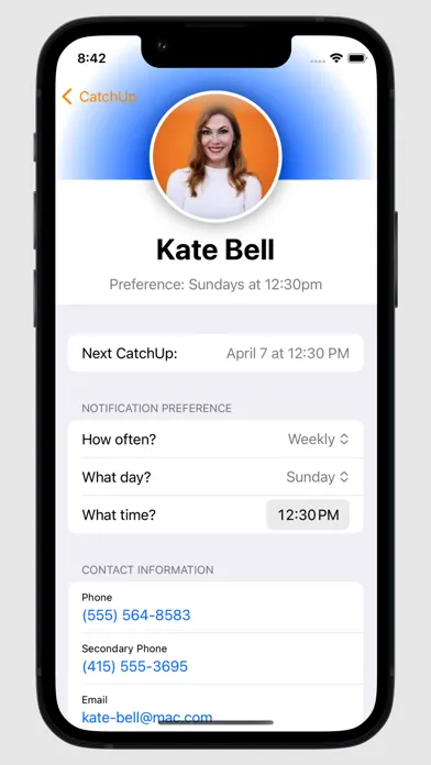 Capturas de tela do CatchUp - Keep in Touch