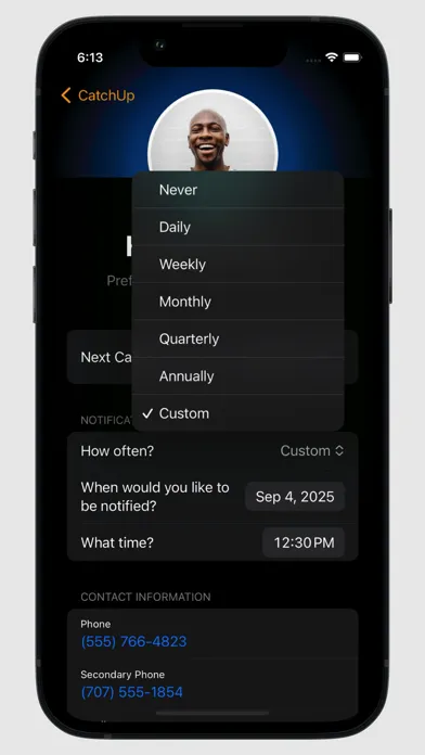 Capturas de tela do CatchUp - Keep in Touch