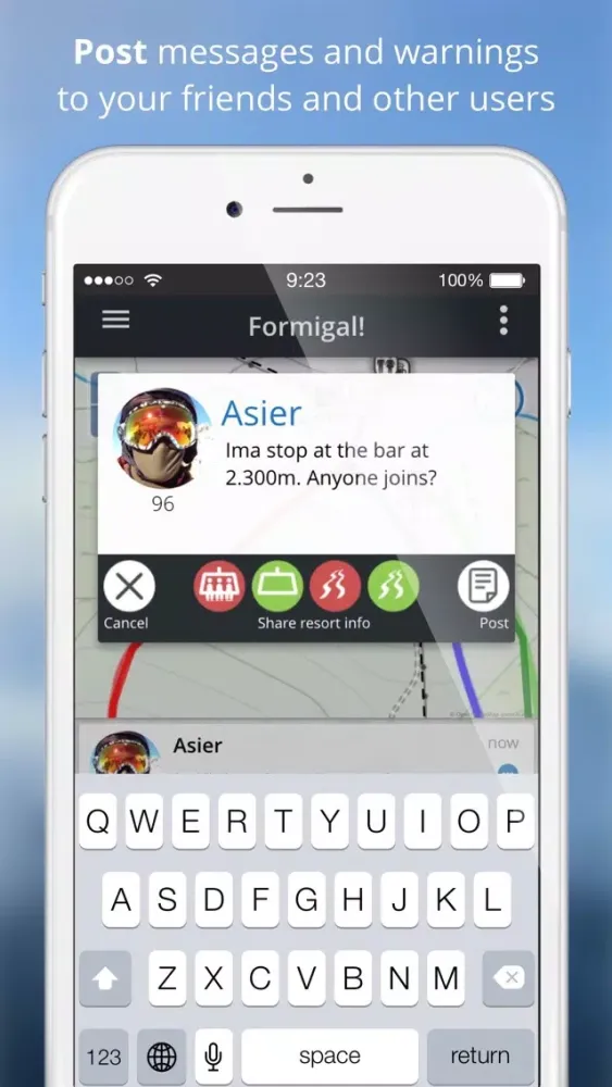 Capturas de pantalla de Skitoki: world ski trails, GPS sharing and stats