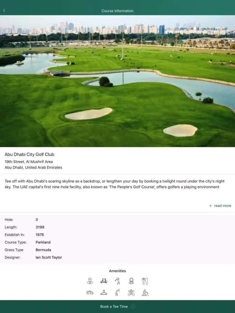 Abu Dhabi City Golf Club iPad  स्क्रीनशॉट