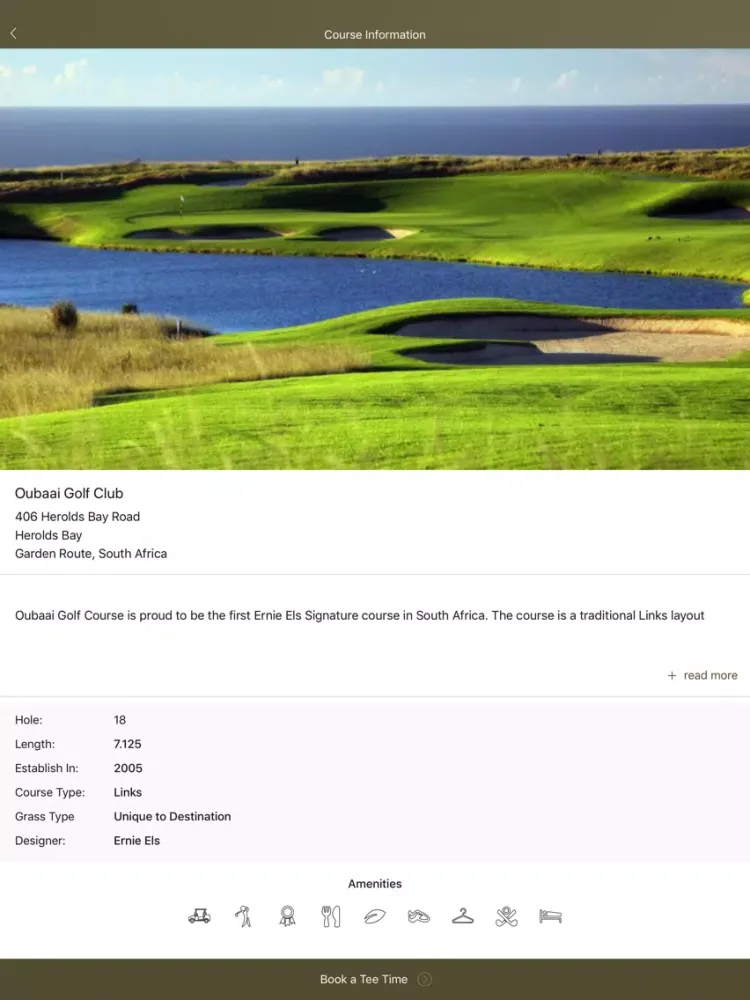 Oubaai Golf Club iPad  Ekran Görüntüleri