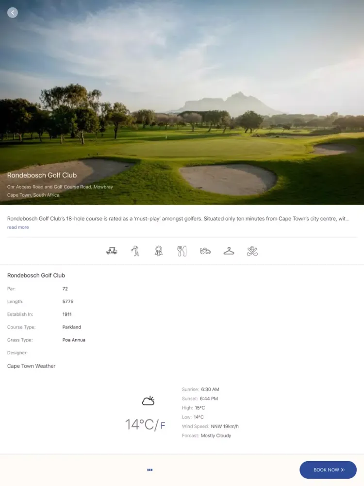 Rondebosch Golf Club iPad  স্ক্রিনশট