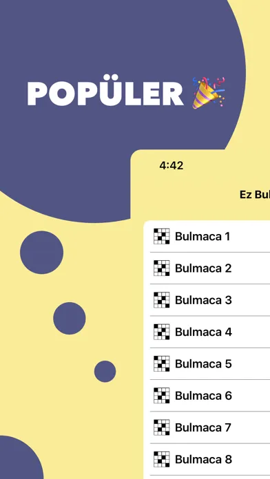 Tangkapan skrin Ez Bulmaca: Kare Bulmaca
