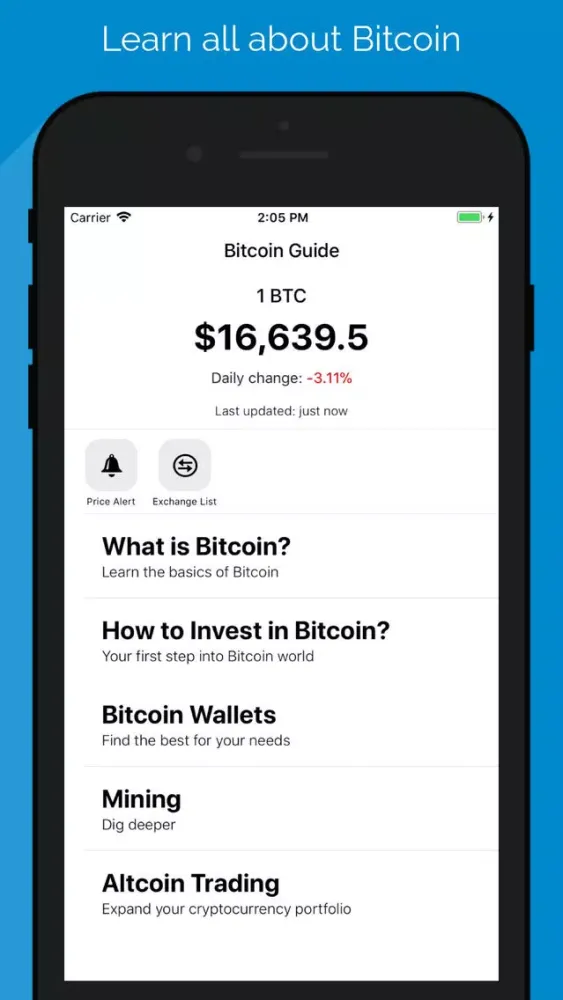 Tangkapan layar Bitcoin Guide - BTC Live Price